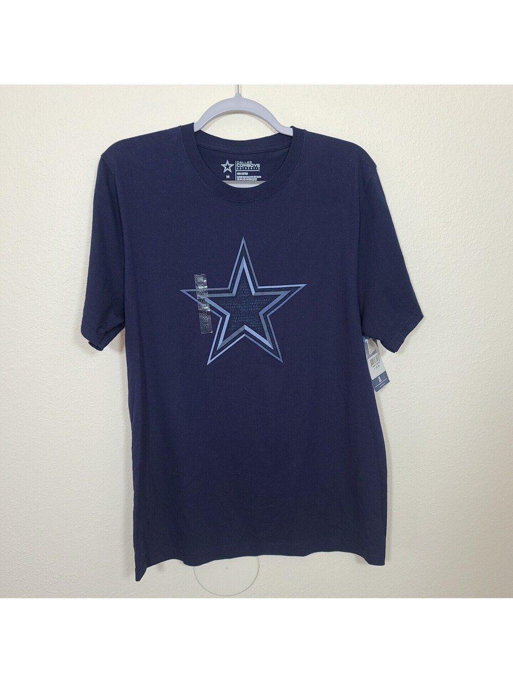 NWT Dallas Cowboys Authentic Men's T-Shirt Size M Blue Star Graphic 100% Cotton